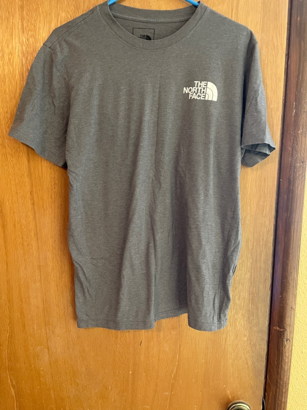 The North Face Men’s Short Sleeve Tee - Charcoal/Heather Gray with White Logo